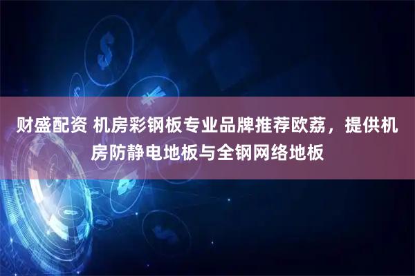财盛配资 机房彩钢板专业品牌推荐欧荔，提供机房防静电地板与全钢网络地板
